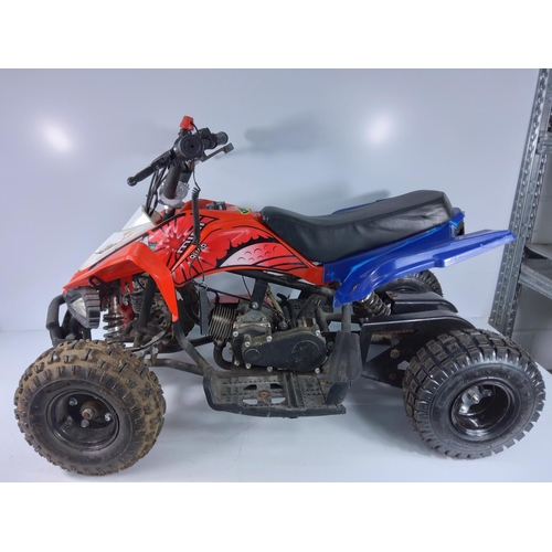 78 - Children's 50cc, 2 stroke, clutchless automatic pull start and go with safety stop wrist band and ne... 