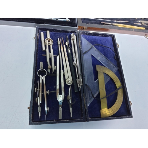 159 - 3 x boxed drawing instruments