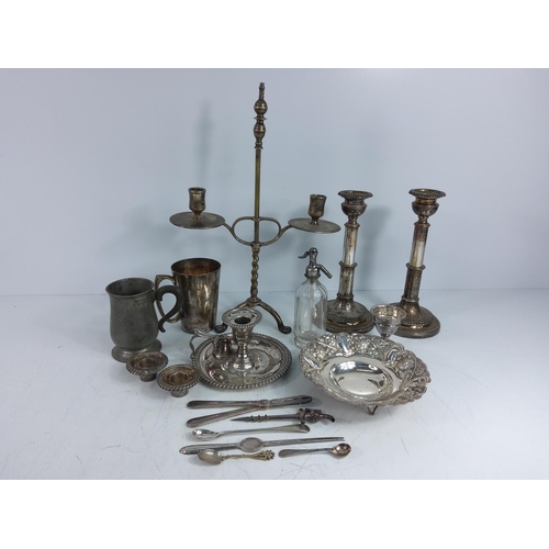 142 - Qty of various plated metal and interesting items