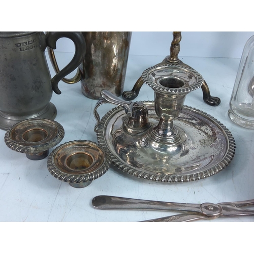 142 - Qty of various plated metal and interesting items