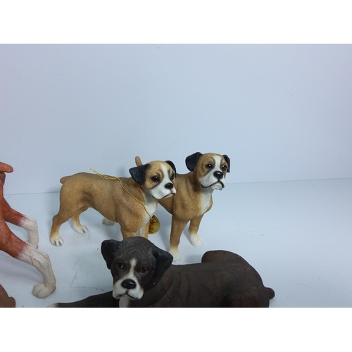 25 - Collection of dog figures and qty of vintage tupperware