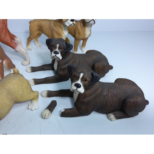 25 - Collection of dog figures and qty of vintage tupperware