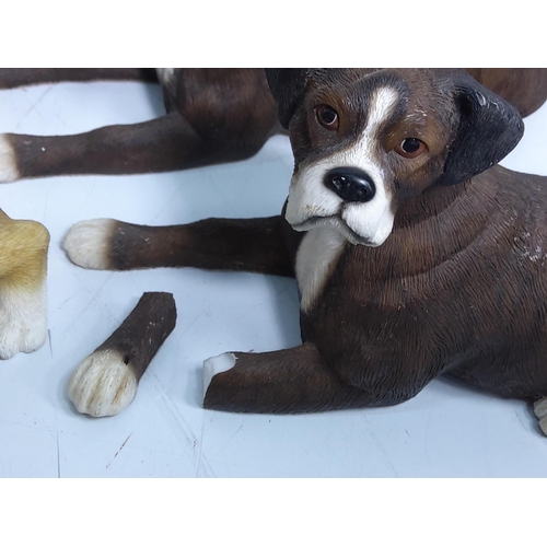 25 - Collection of dog figures and qty of vintage tupperware