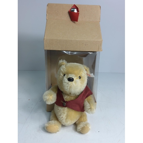 40 - Steiff Winnie the Pooh and 2 miniature teddies