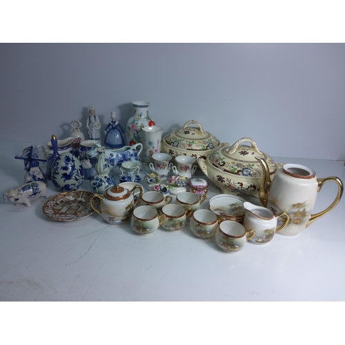 30 - Chinaware including blue and white, Royal Doulton, Delft and Aynsley, Coalport dinnerware etc