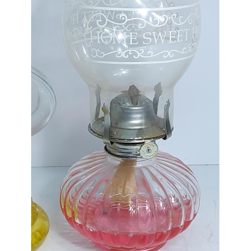 36 - Oil lamps and dog ornament