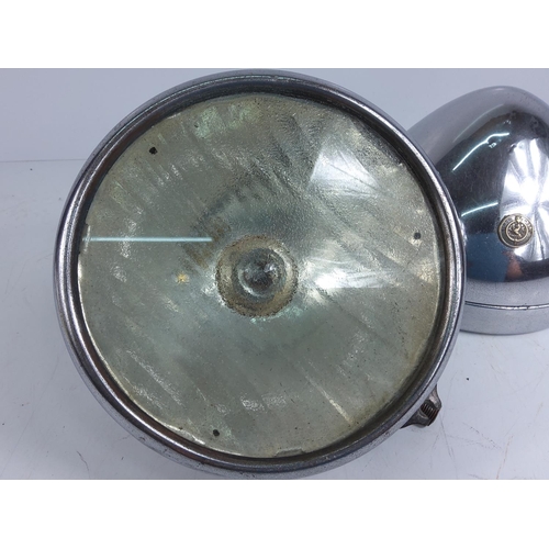 44 - Pair of vintage 8 inch Lucas type L140 'King of the Road' headlights