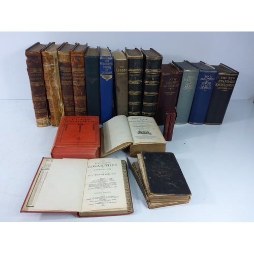 180 - Box of vintage books including leather bound