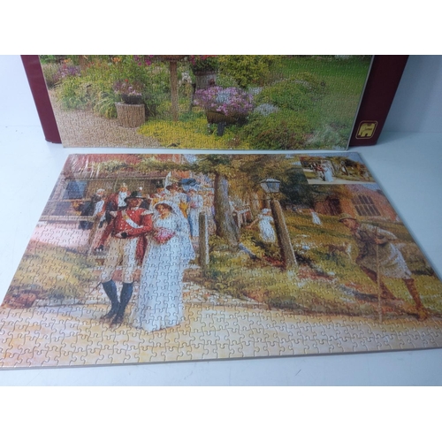 14 - Southern Comfort mirror, exerciser and puzzle board and 2 unopened puzzles