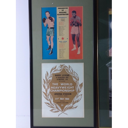 79 - 2 framed boxing pictures, largest 67 x 33cms