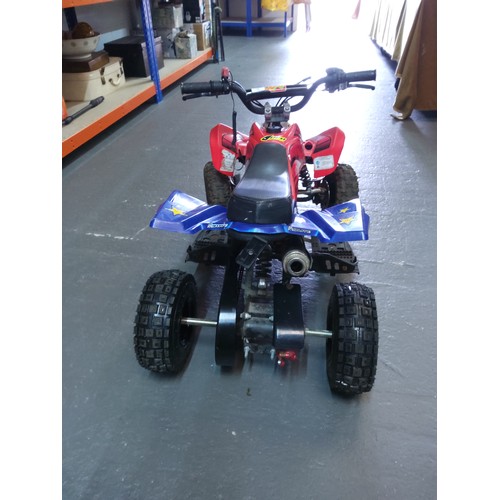78 - Children's 50cc, 2 stroke, clutchless automatic pull start and go with safety stop wrist band and ne... 