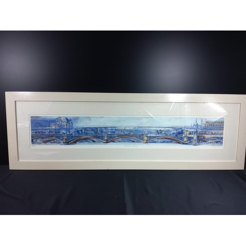 70 - Limited Edition print of Millenium Bridge, London, signed by the artist, Martin J Aynscombe Harris, ... 