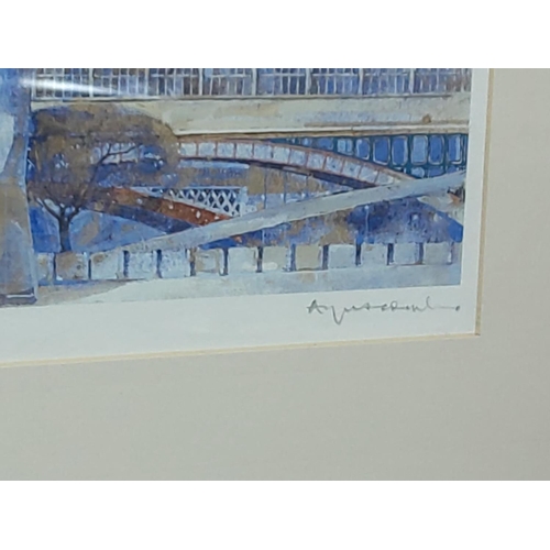 70 - Limited Edition print of Millenium Bridge, London, signed by the artist, Martin J Aynscombe Harris, ... 