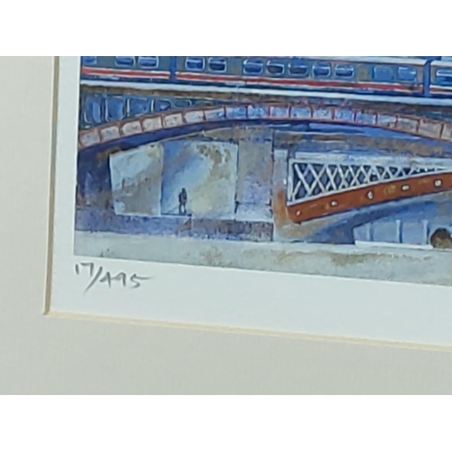 70 - Limited Edition print of Millenium Bridge, London, signed by the artist, Martin J Aynscombe Harris, ... 