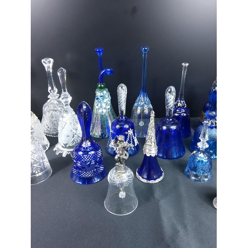 80 - Collection of glass and coloured glass bells