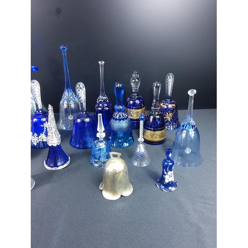 80 - Collection of glass and coloured glass bells