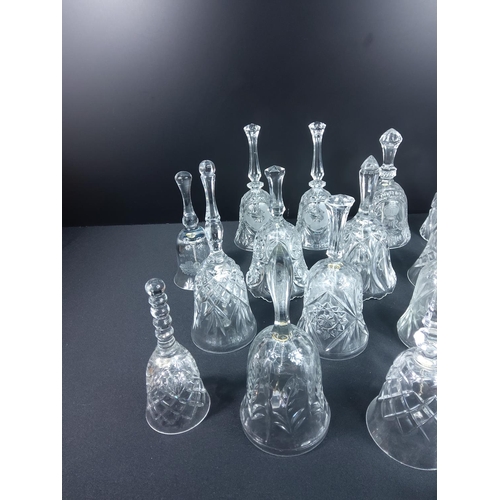 84 - Collection of cut glass and crystal bells