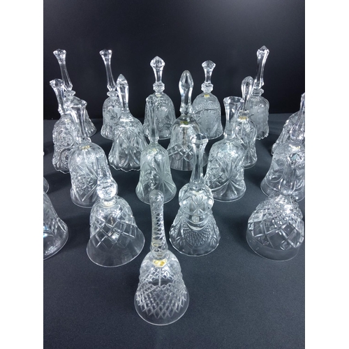 84 - Collection of cut glass and crystal bells