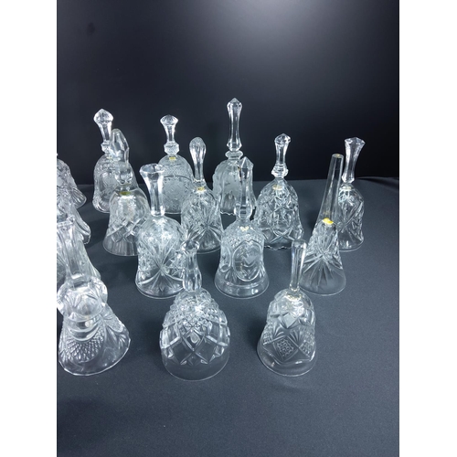 84 - Collection of cut glass and crystal bells