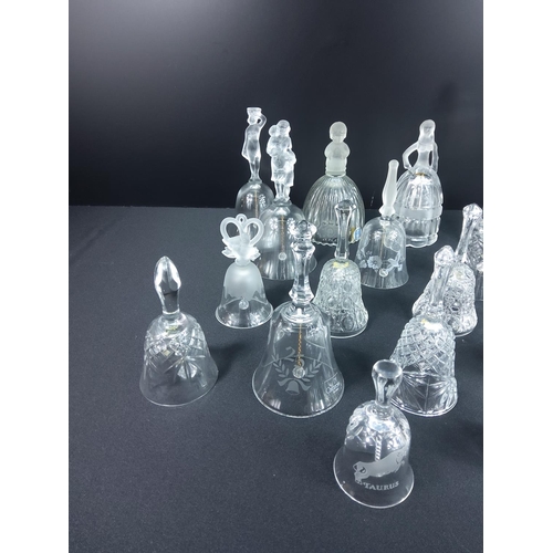 85 - Collection of cut glass and crystal bells