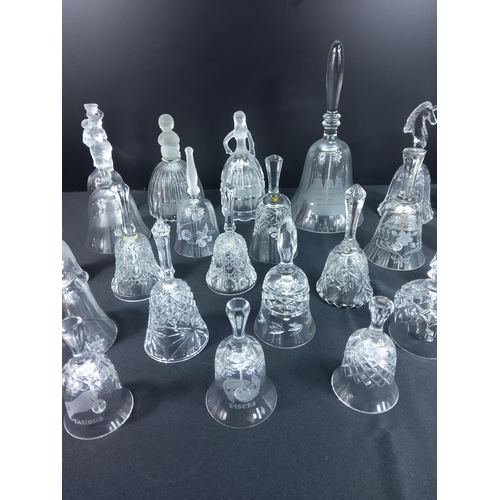 85 - Collection of cut glass and crystal bells