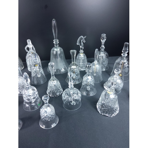 85 - Collection of cut glass and crystal bells