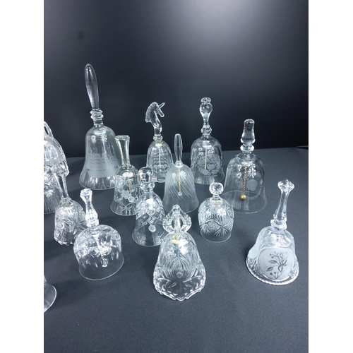 85 - Collection of cut glass and crystal bells