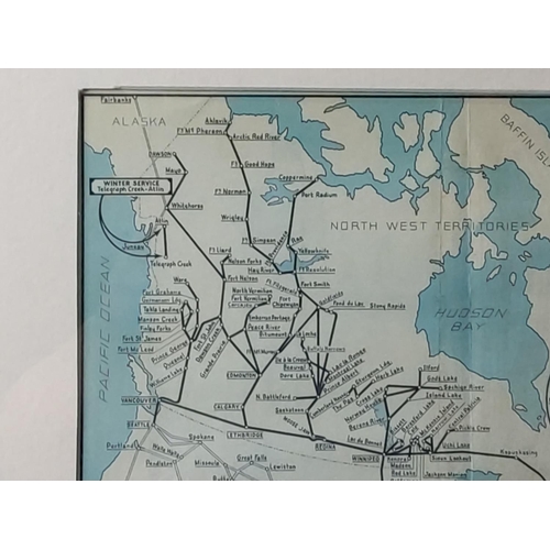 91 - Original 1936 Canada Airmail map issued by John A Sullivan Deputy Postmaster General 42cm x 35cm