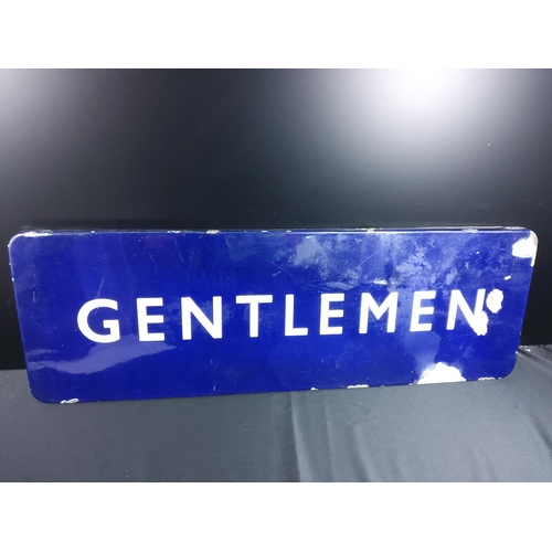 164 - Gentlemen enamel sign, 92 x 31cms