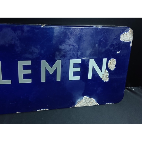 164 - Gentlemen enamel sign, 92 x 31cms