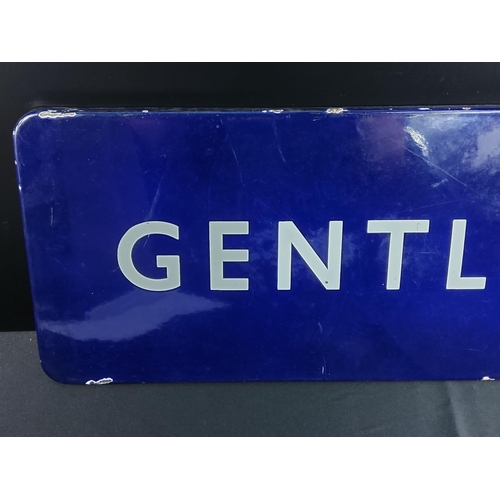 164 - Gentlemen enamel sign, 92 x 31cms