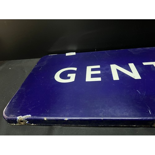 164 - Gentlemen enamel sign, 92 x 31cms