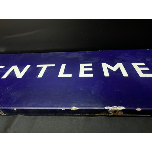 164 - Gentlemen enamel sign, 92 x 31cms