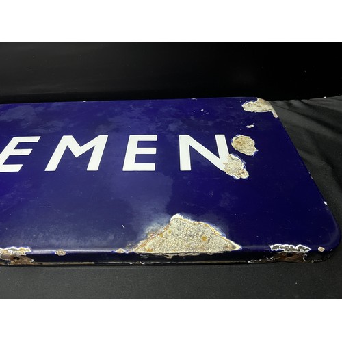 164 - Gentlemen enamel sign, 92 x 31cms