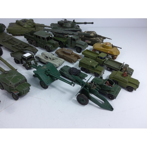 23 - Box of model military vehicles