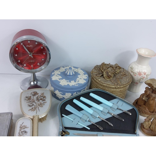 4 - Clock, china, Wedgwood etc