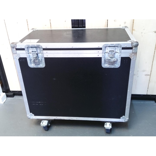 60 - Travelling case and a pair of microphone stands