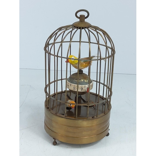 103 - Birdcage clock, 18cms in height