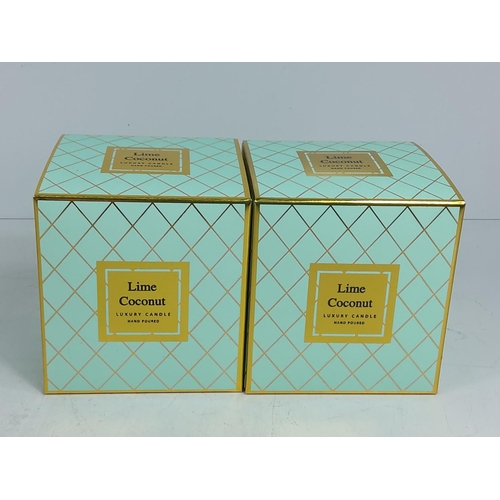 110 - 2 boxed candles, lime and coconut