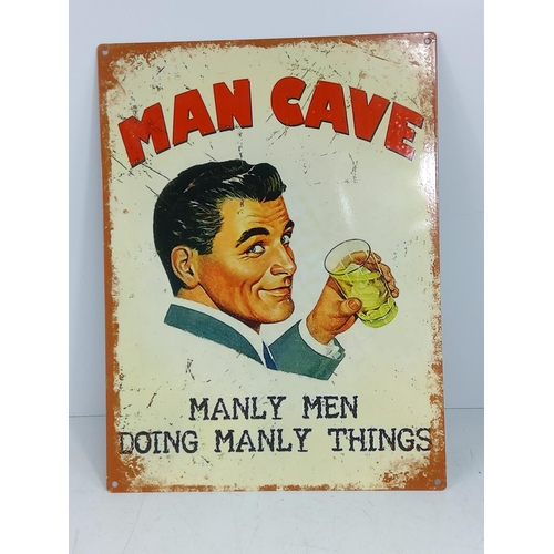 112 - Small novelty Man Cave sign, 40 x 30cms