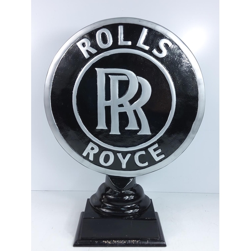 135 - Cast aluminium Rolls Royce advertising stand, 50cms in height