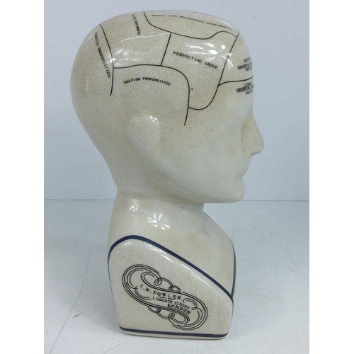 140 - Phrenology head, 22cms in height