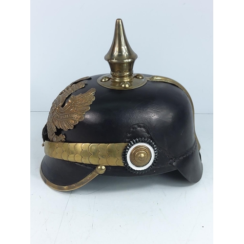 144 - Vintage style German firefighters helmet