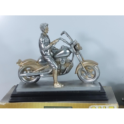 51 - Tin plate car and model motorcycle