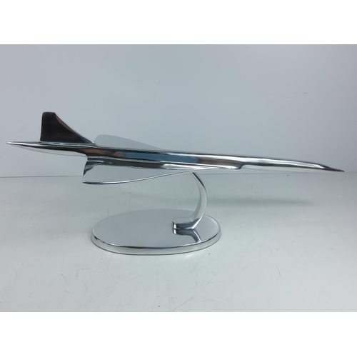 77 - Large aluminium figure of Concorde, 62 x 23 x 25cms