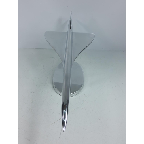 77 - Large aluminium figure of Concorde, 62 x 23 x 25cms