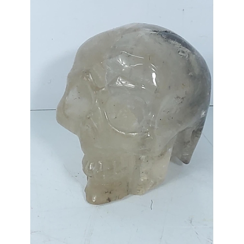 205 - Crystal skull, 8cms in height