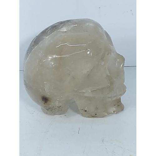 205 - Crystal skull, 8cms in height