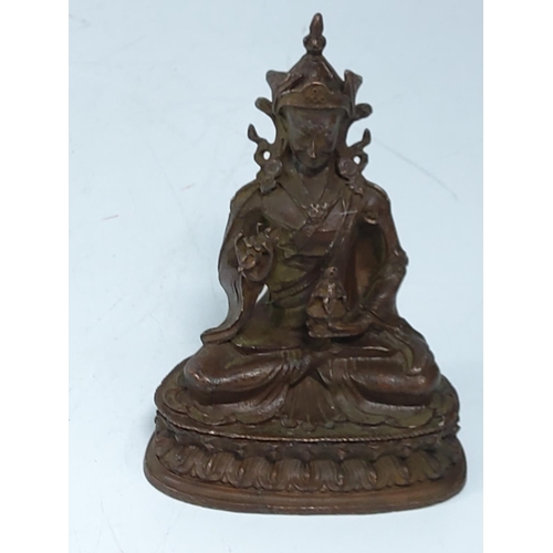 222 - Cast bronze oriental Goddess, 10cms in height