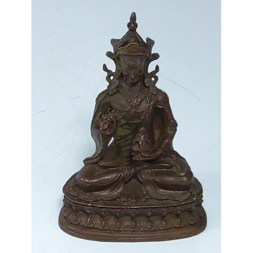 222 - Cast bronze oriental Goddess, 10cms in height